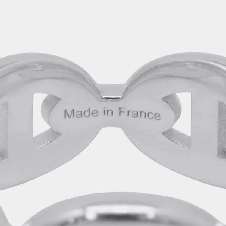 Pre Owned Hermes Chaine D'Ancre Anchene Ring Size Pm/53/#13 Sv925