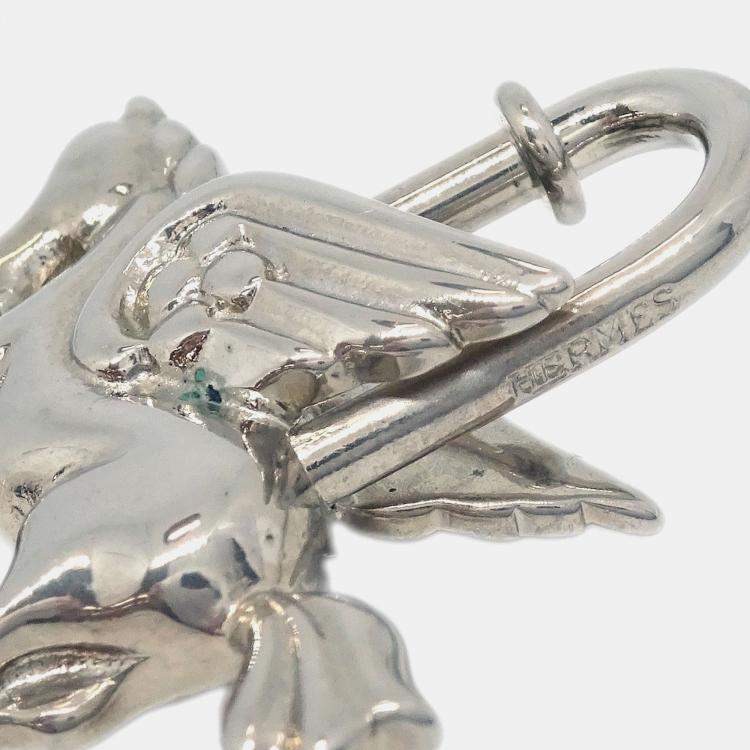 Pre Owned Hermes 1993 Le Cheval Pegasus Cadena Silver Small