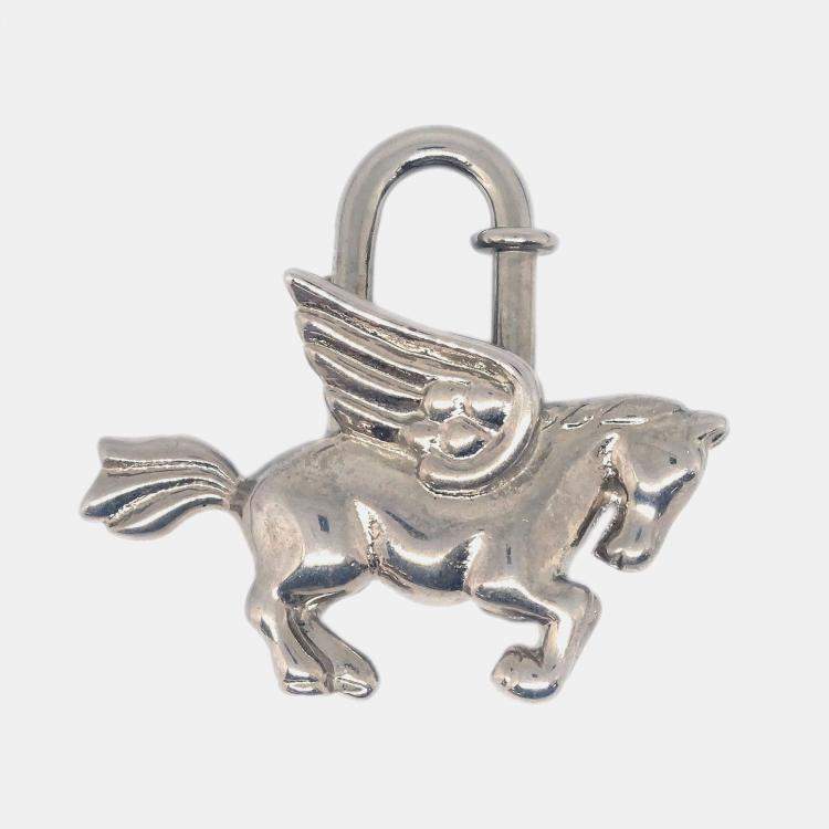 Pre Owned Hermes 1993 Le Cheval Pegasus Cadena Silver Small
