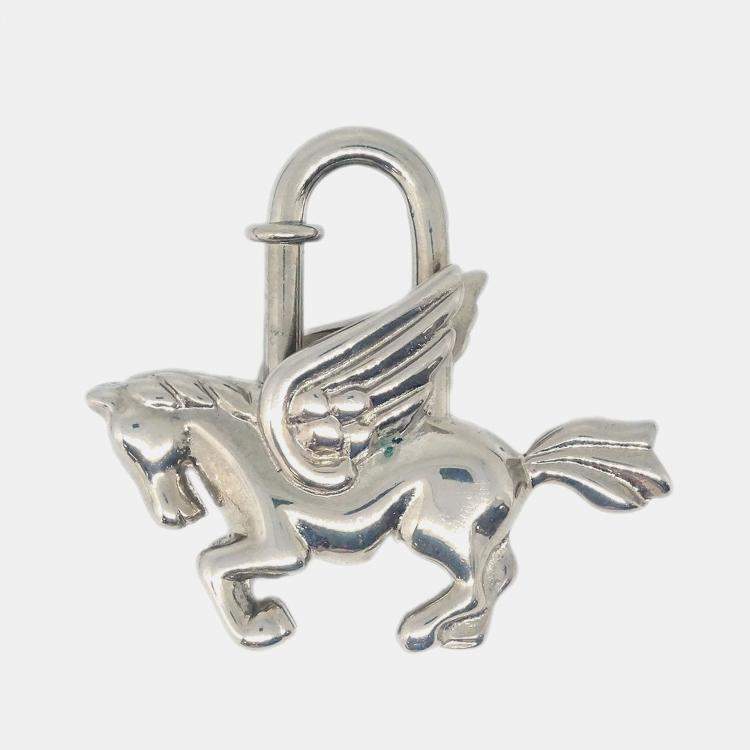 Pre Owned Hermes 1993 Le Cheval Pegasus Cadena Silver Small