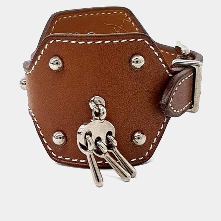 Pre Owned Hermes Brown Leather Bracelet