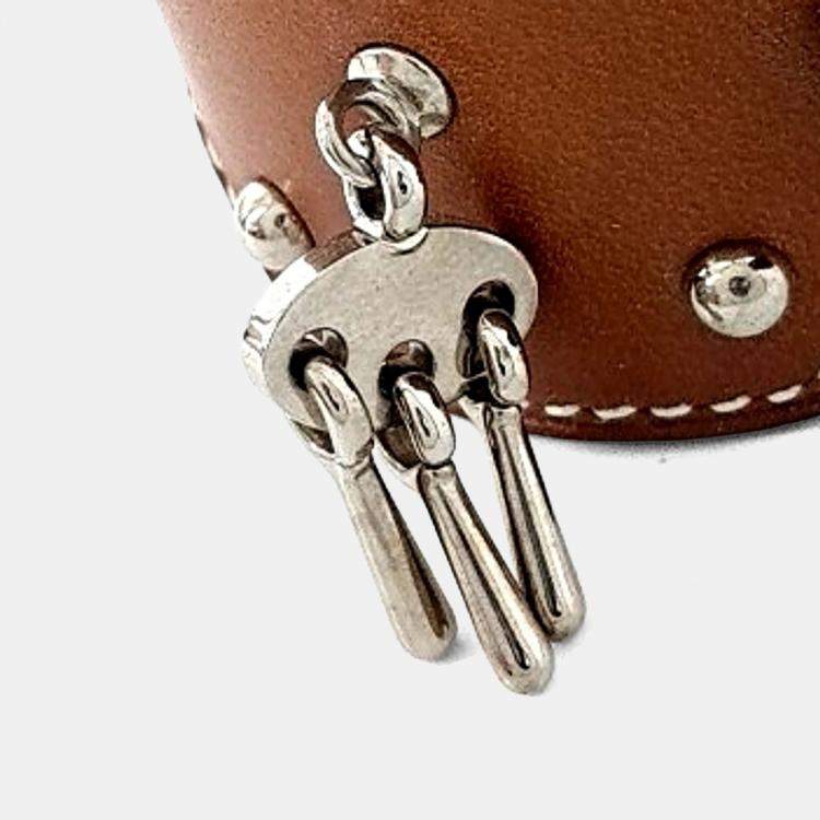 Pre Owned Hermes Brown Leather Bracelet