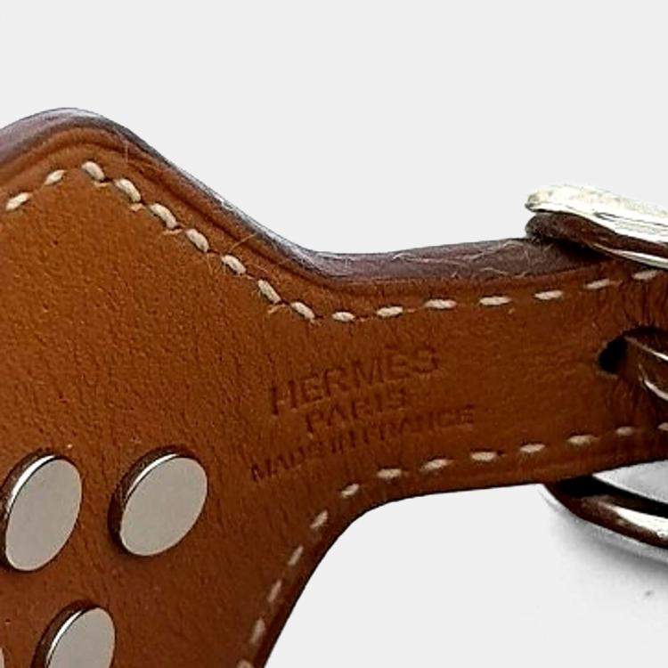 Pre Owned Hermes Brown Leather Bracelet