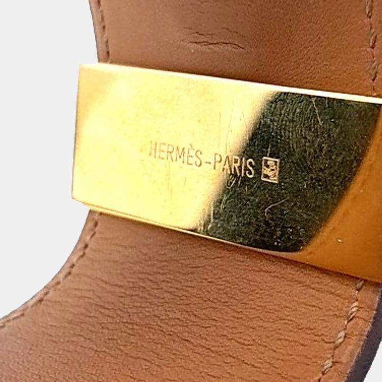 Pre Owned Hermes Leather Collier De Ciens Bracelet