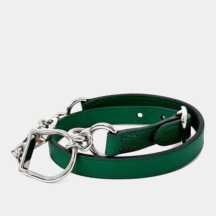 Pre Owned Hermes Leather Etrier Bracelet