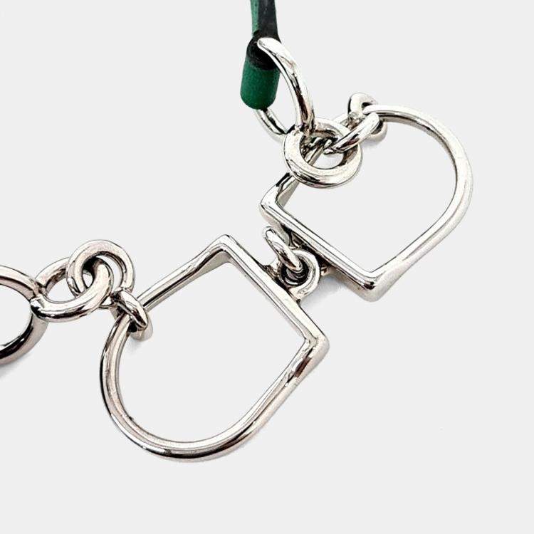 Pre Owned Hermes Leather Etrier Bracelet