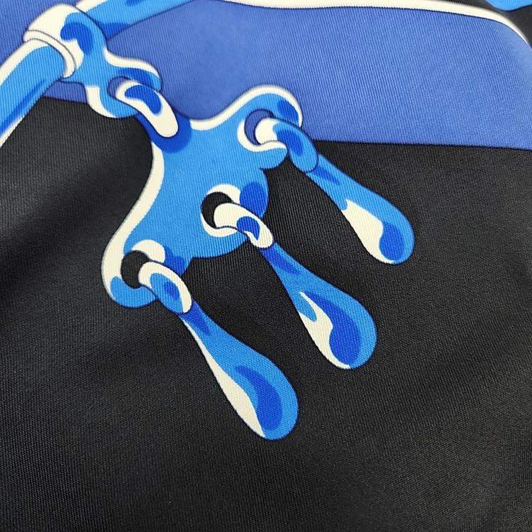 Pre Owned Hermes Silk Blue Giant Triangle Scarf