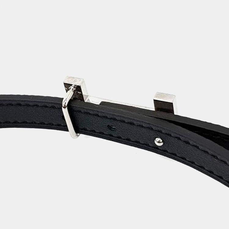 مملوكة مسبقًا Hermes Leather Brown H Reversible Belt
