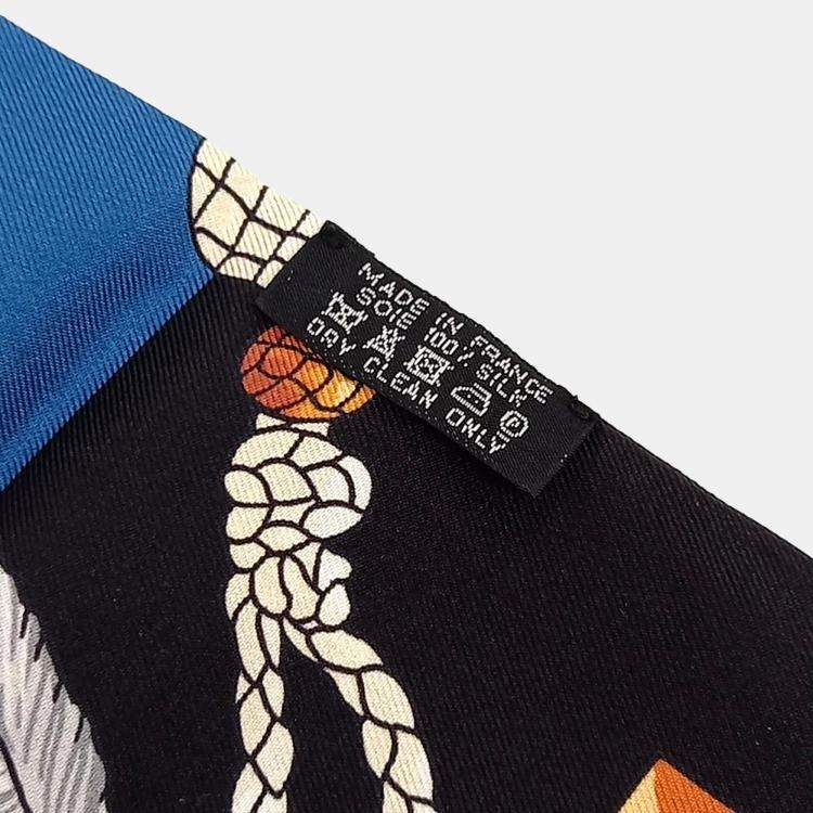 مملوكة مسبقًا Hermes Multicolor Silk Maxi Twilly Scarf