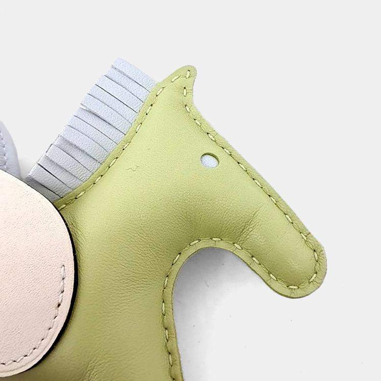 Pre Owned Hermes Green Leather Pegasus Rodeo Bag Medium