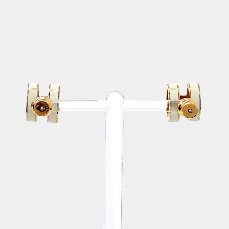 Pre Owned Hermes Pop H Logo Earrings
