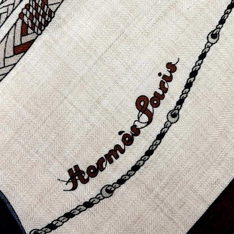 Pre Owned Hermes Cashmere Silk Rosangi Scarf