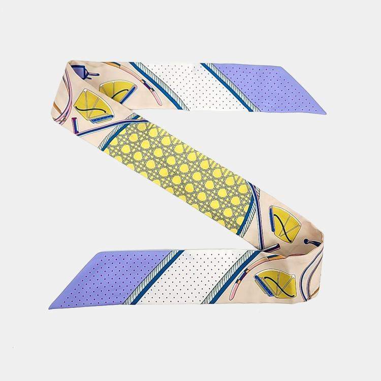 Pre Owned Hermes Multicolor Silk Twilly