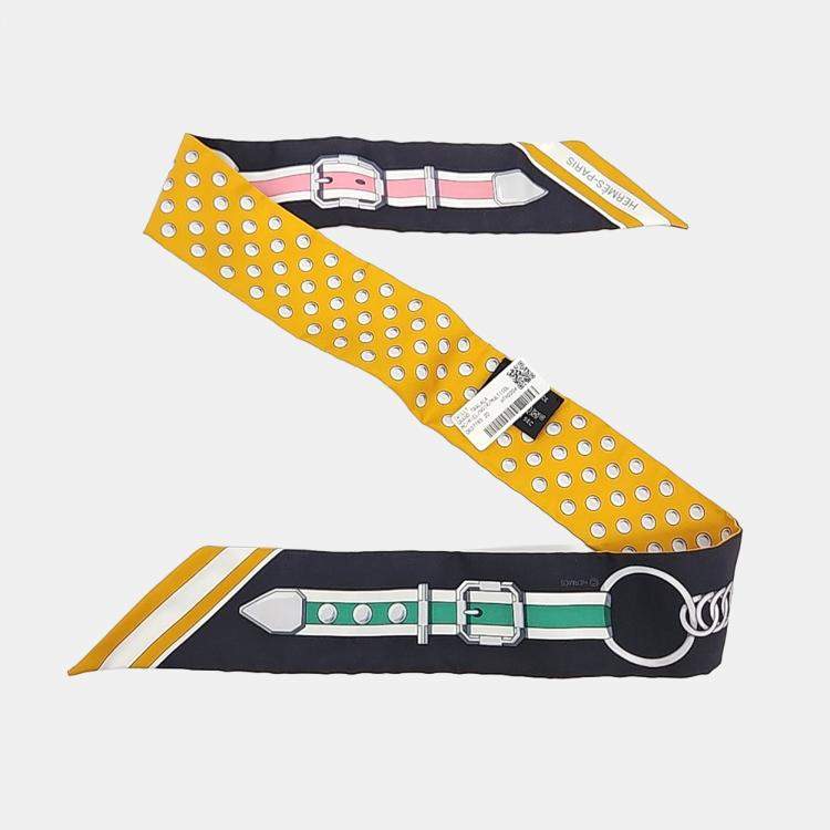 Pre Owned Hermes Silk Multicolor Twilly Scarf