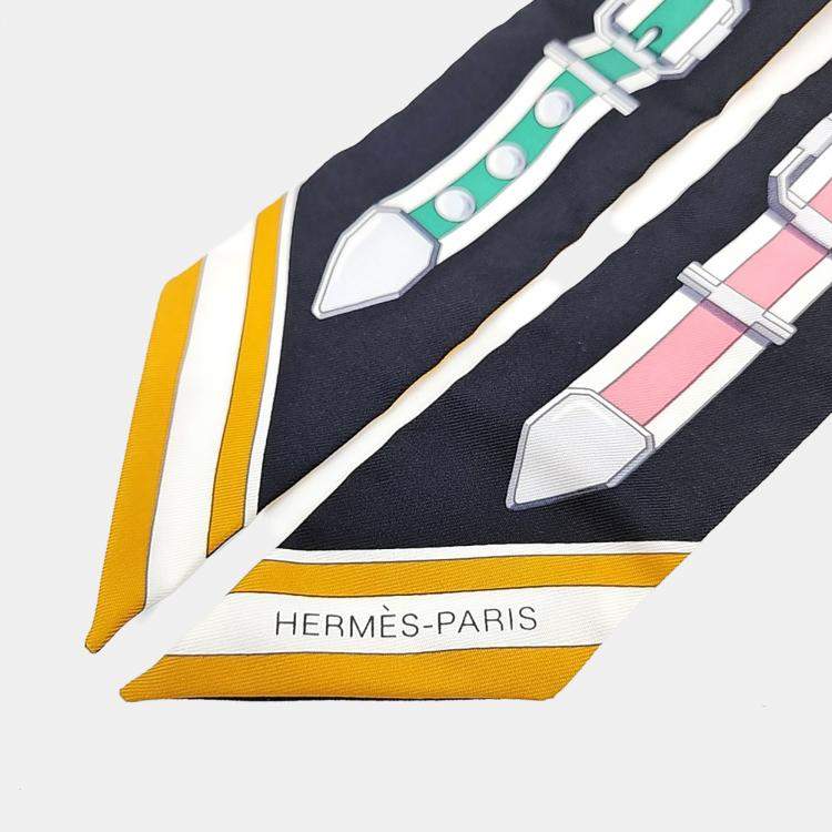 Pre Owned Hermes Silk Multicolor Twilly Scarf