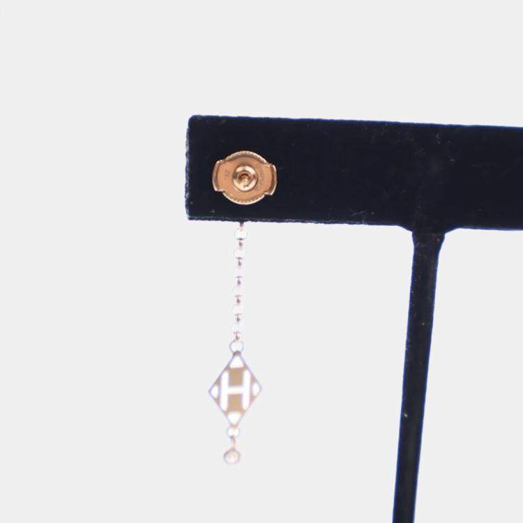 Pre Owned Hermes Gambade H Earrings