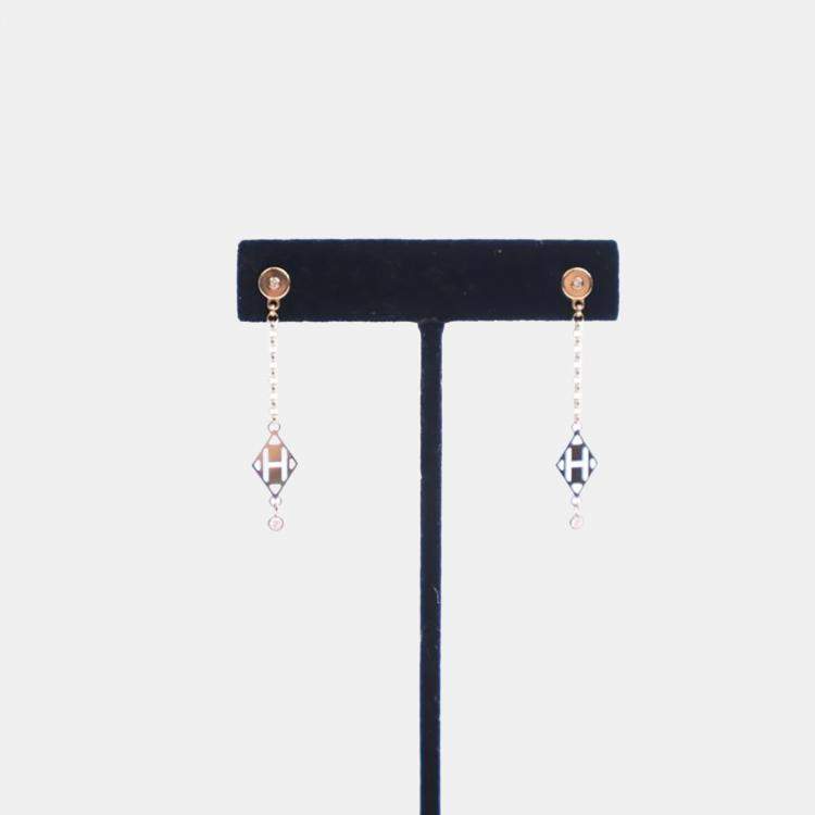 Pre Owned Hermes Gambade H Earrings