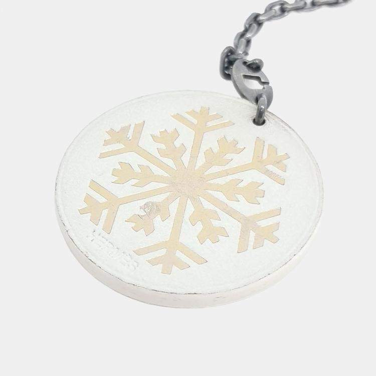 Pre Owned Hermes Silver Chain Snowflake Bag