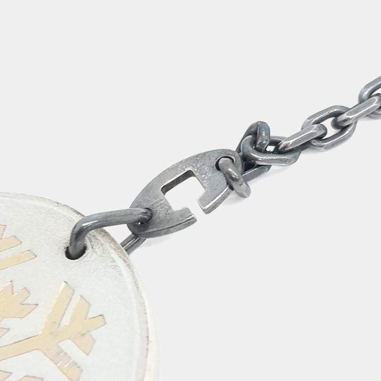 Pre Owned Hermes Silver Chain Snowflake Bag