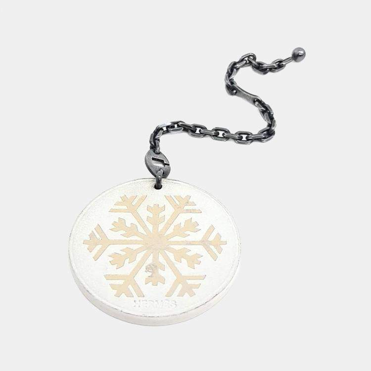 Pre Owned Hermes Silver Chain Snowflake Bag