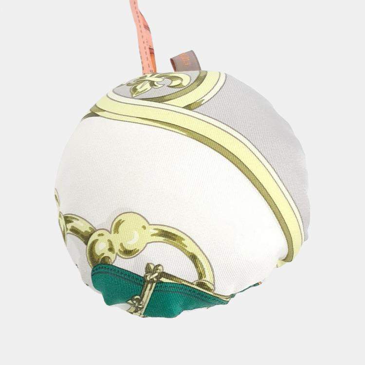 Pre Owned Hermes Petit Hache Silk Bag Charm