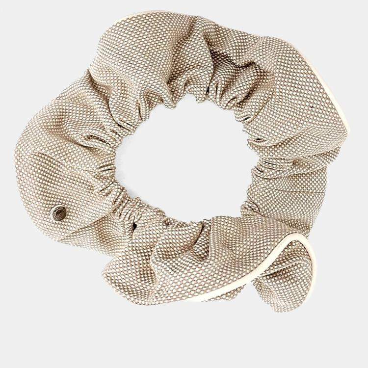 Pre Owned Hermes Fabric Beige scrunchie