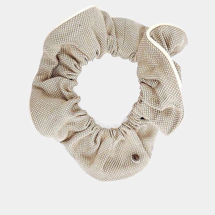 Pre Owned Hermes Fabric Beige scrunchie