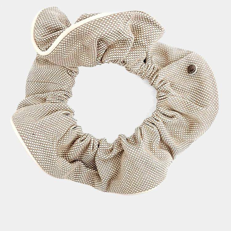 Pre Owned Hermes Fabric Beige scrunchie