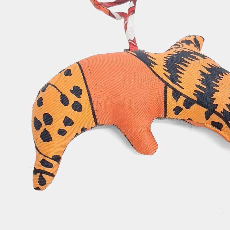 Pre Owned Hermes Petit Hache Silk Bag Charm