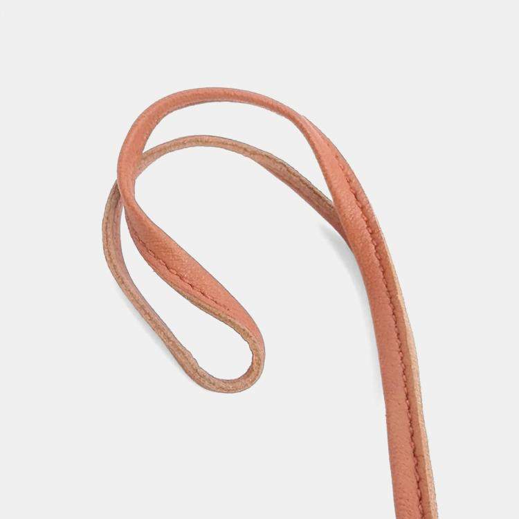 Pre Owned Hermes Pink Leather Rodeo Bag Large