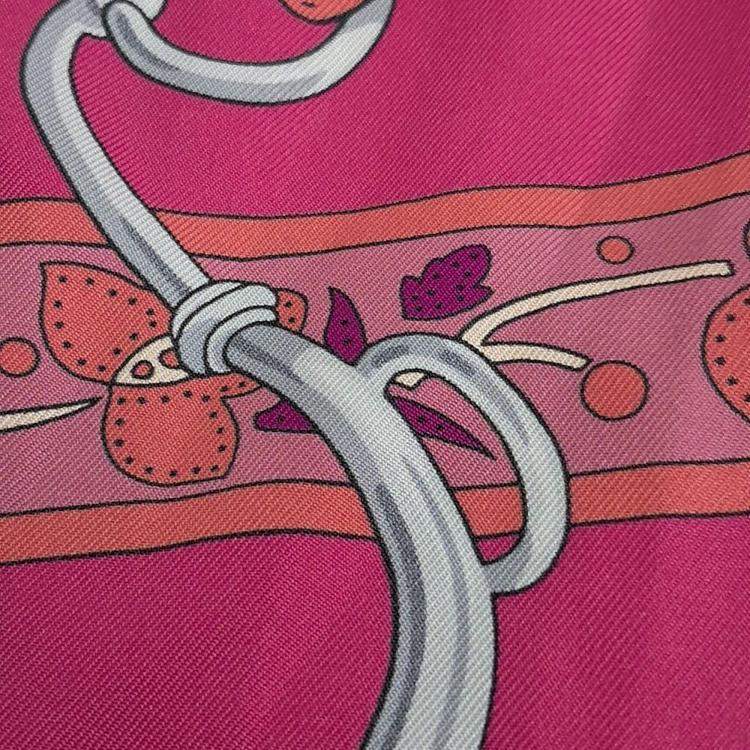 Pre Owned Hermes Maxi Twilly Multicolor Silk Scarf