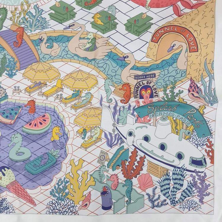 Pre Owned Hermes Silk Multicolor scarf