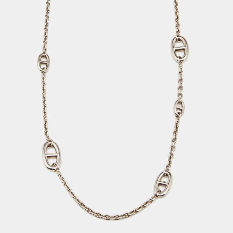Pre Owned Hermès Farandole Sterling Silver Necklace