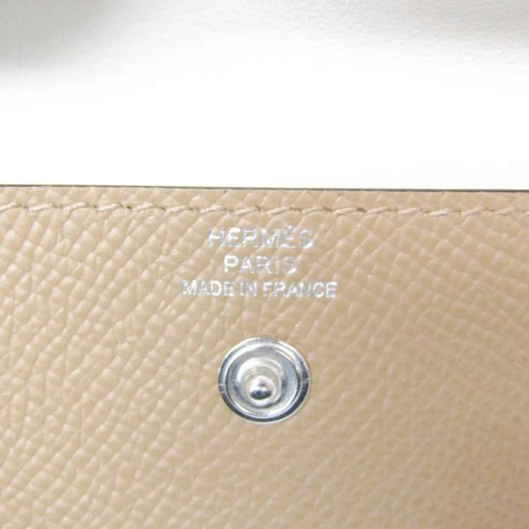 Pre Owned Hermes Kelly Pocket Belt 18  Leather Standard Belt Brown Green