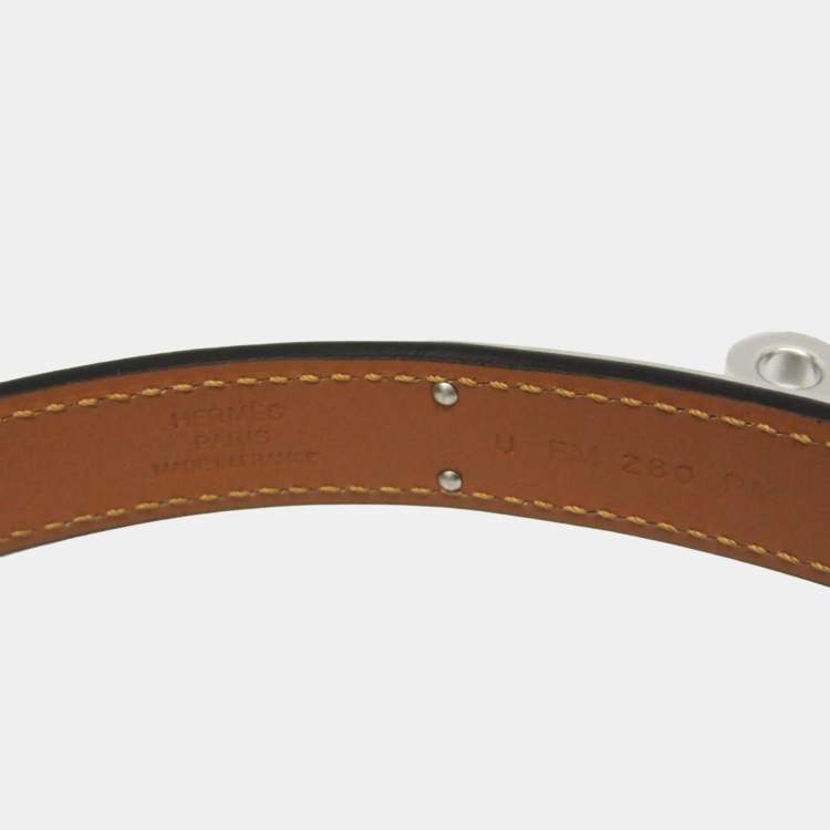Pre Owned Hermes Kelly Pocket Belt 18  Leather Standard Belt Brown Green
