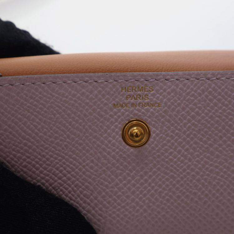 Pre Owned Hermes Mauve Pale Epsom Kelly Pocket Belt 18