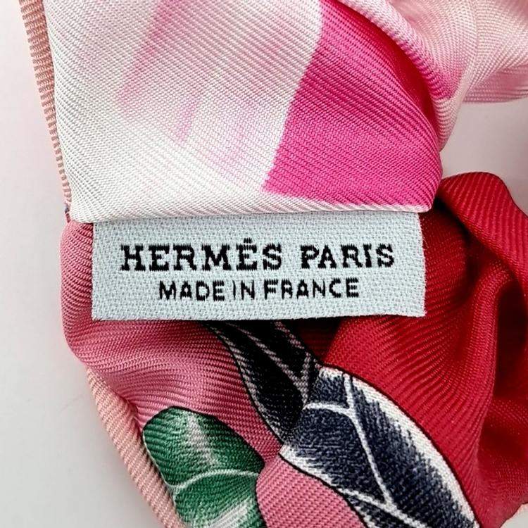 Pre Owned Hermes silk hair scrunchie