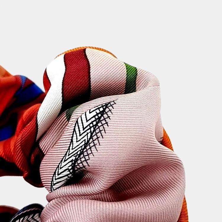 Pre Owned Hermes silk hair scrunchie
