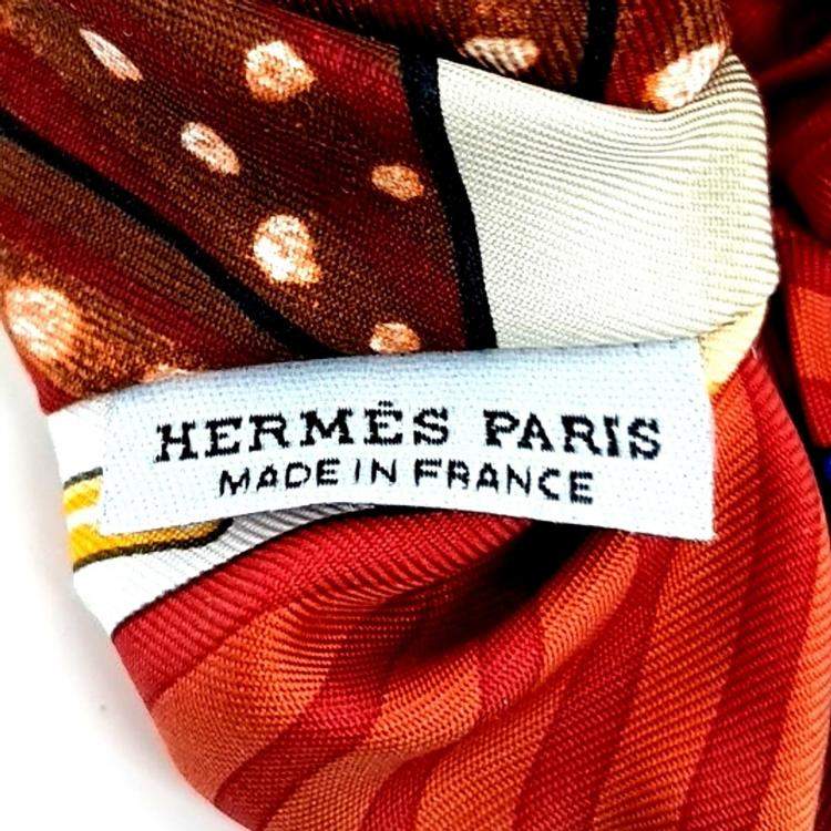 Pre Owned Hermes silk hair scrunchie