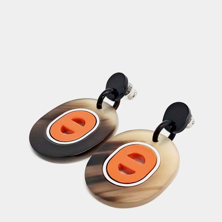 Pre Owned Hermes horn earrings