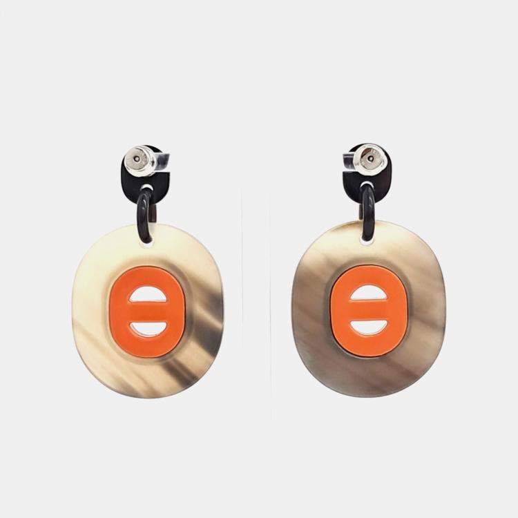 Pre Owned Hermes horn earrings
