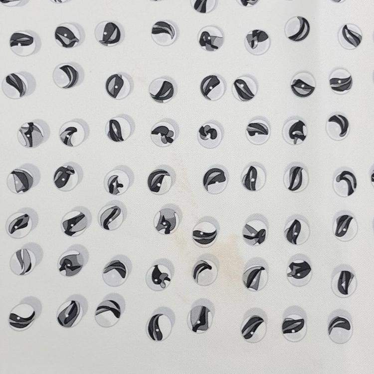 Pre Owned Hermes Petite Black, White Silk Scarf
