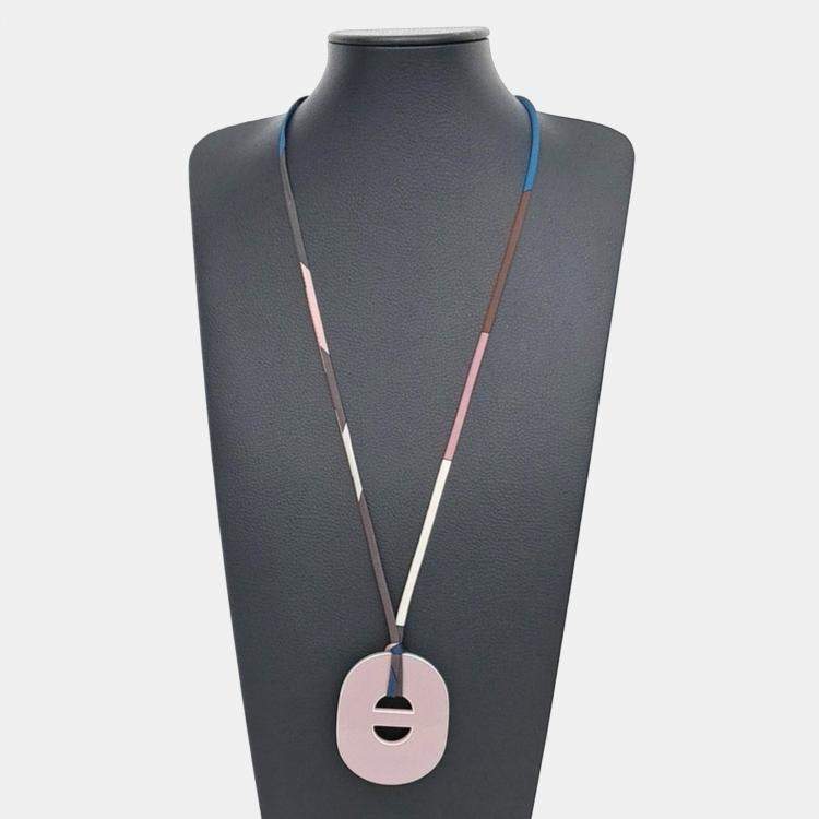 Pre Owned Hermes Multicolor Horn Necklace