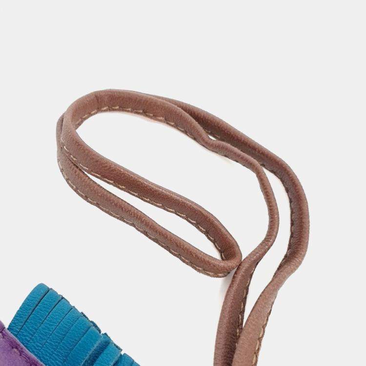 Pre Owned Hermes Rodeo Pink Leather Large Bag Charm 