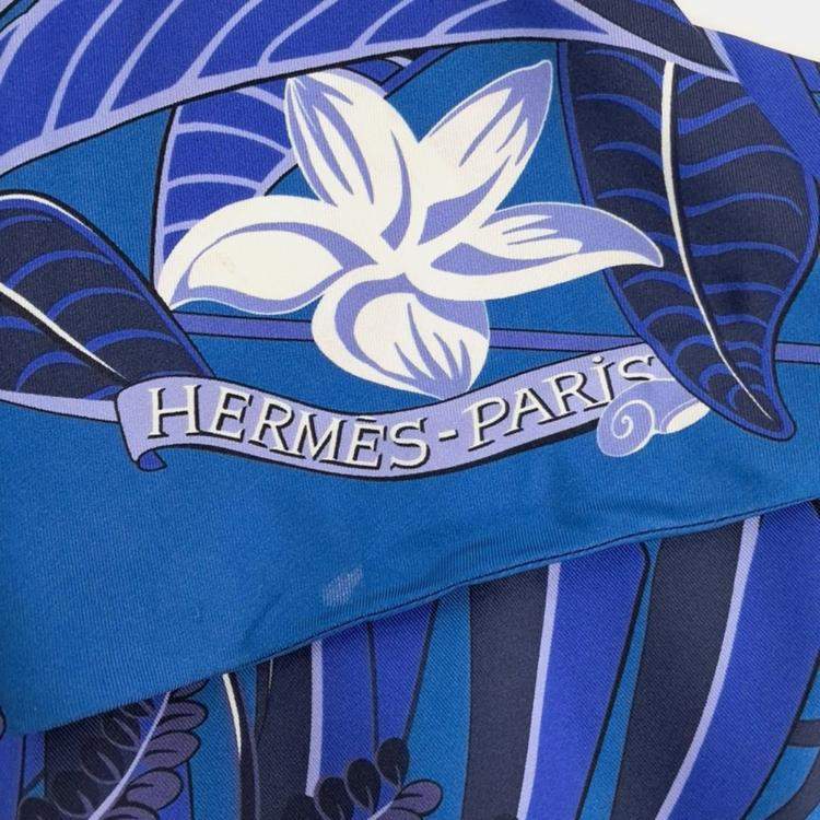 Pre Owned Hermes Blue Maxi Twilly Scarf