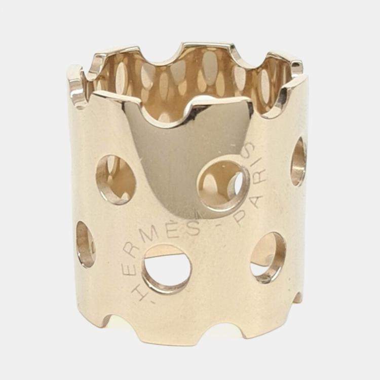 Pre Owned Hermes Gold  Scarf Ring