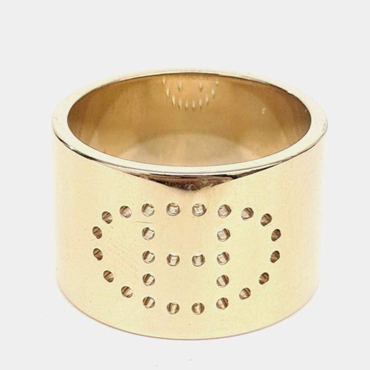 مملوكة مسبقًا Hermes Gold Scarf Ring