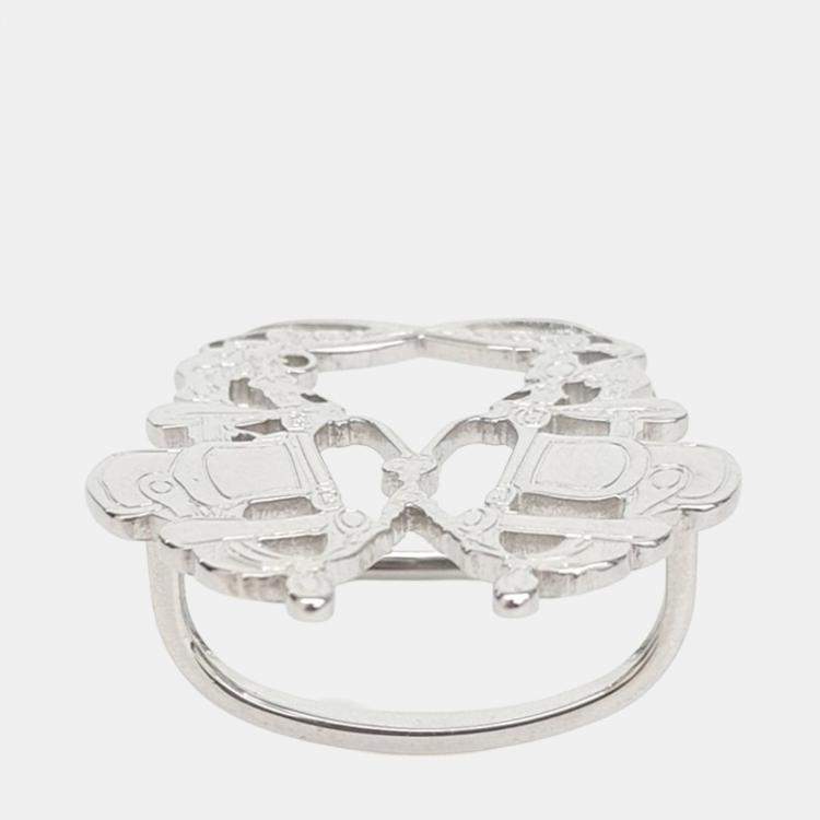 مملوكة مسبقًا Hermes Silver Scarf Ring