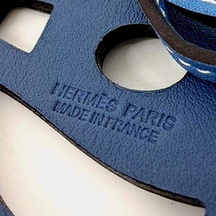 Pre Owned Hermes Blue Leather Bag Charm
