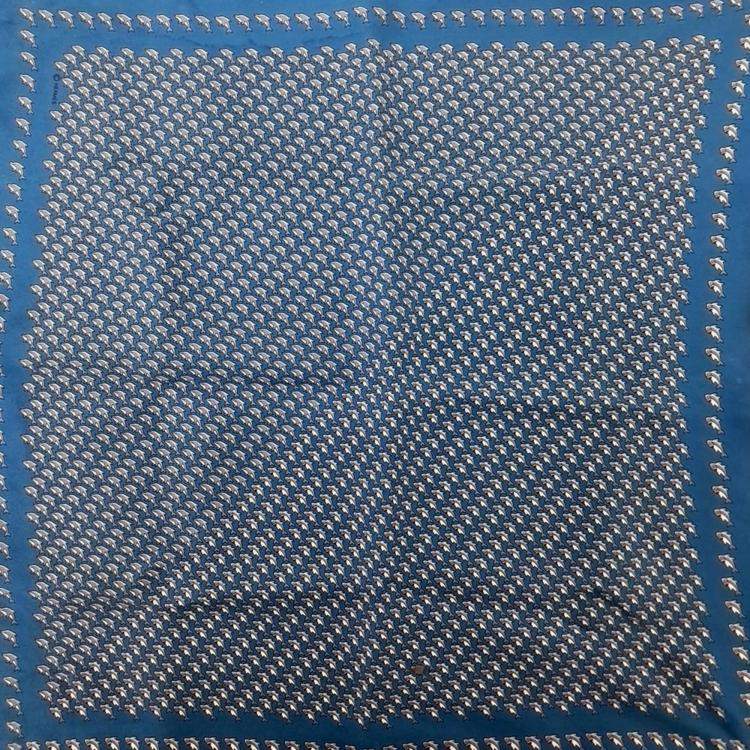 Pre Owned Hermes Blue Silk Petite Scarf